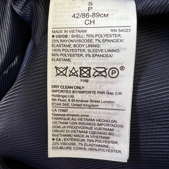 Banana Republic Womens Blue Bell Sleeve Coat Button Front Mid Length size Small - Picture 13 of 15